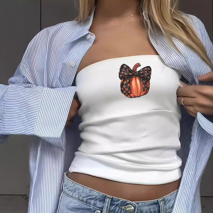 Damen Bandeau-Top mit stylischem Rock-Star-Print Echo Archiv