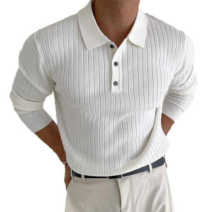 Herren Stilvolles Langarm-Rippstrickoberteil Echo Archiv