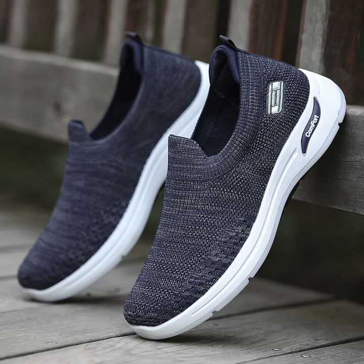 Herren nan gestrickter Slip-On-Laufschuh mit Memory-Foam-Komfortsohle Echo Archiv