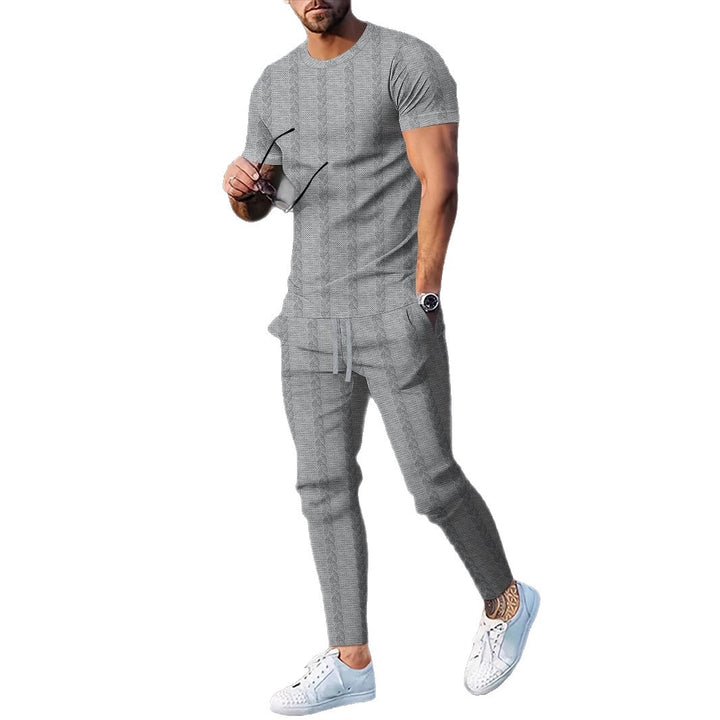 Herren Sportliches Freizeitanzug-Set mit strukturiertem Design Echoarchiv