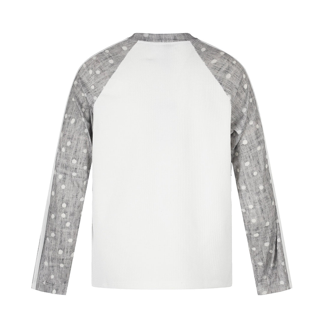 Unisex Waffelstruktur-Sweatshirt mit transparenten Kontrastärmeln, Raglan und Seitenstreifen Echoarchiv