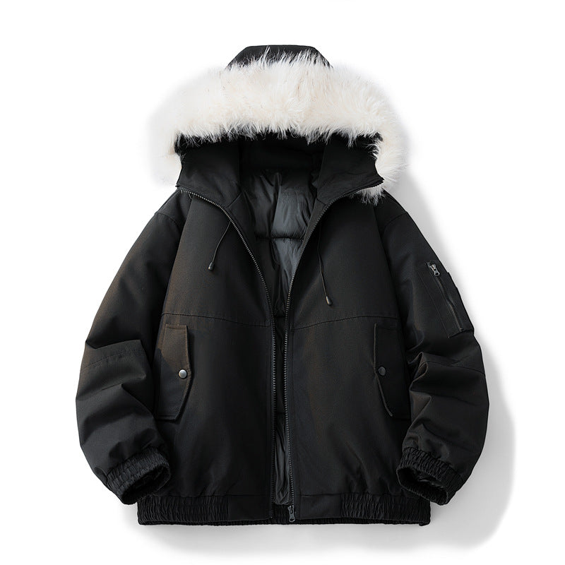 Damen Modische Winterjacke mit abnehmbarem Kunstfellkragen Echoarchiv