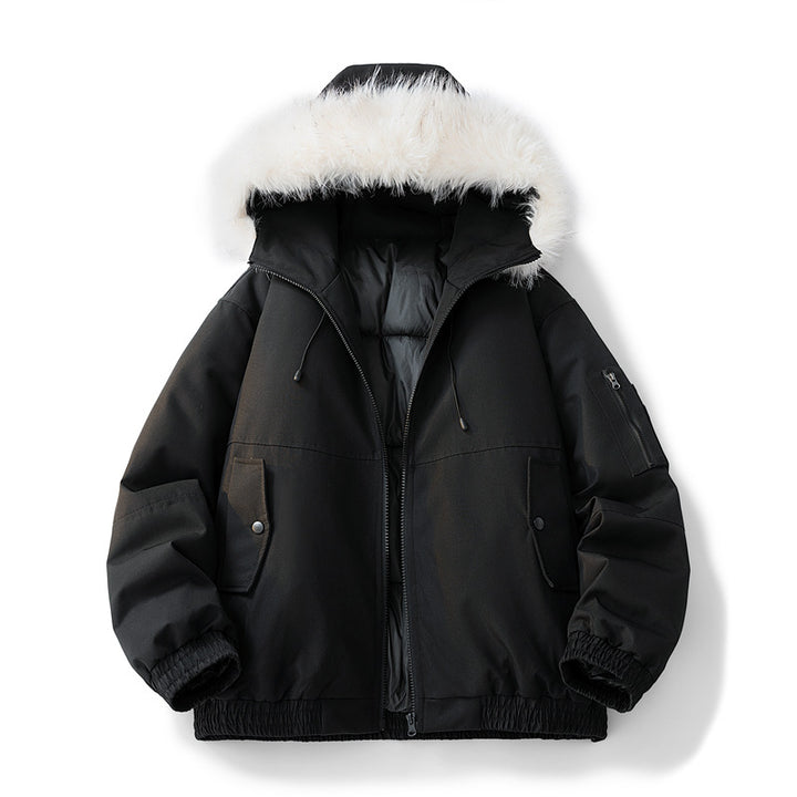 Damen Modische Winterjacke mit abnehmbarem Kunstfellkragen Echoarchiv