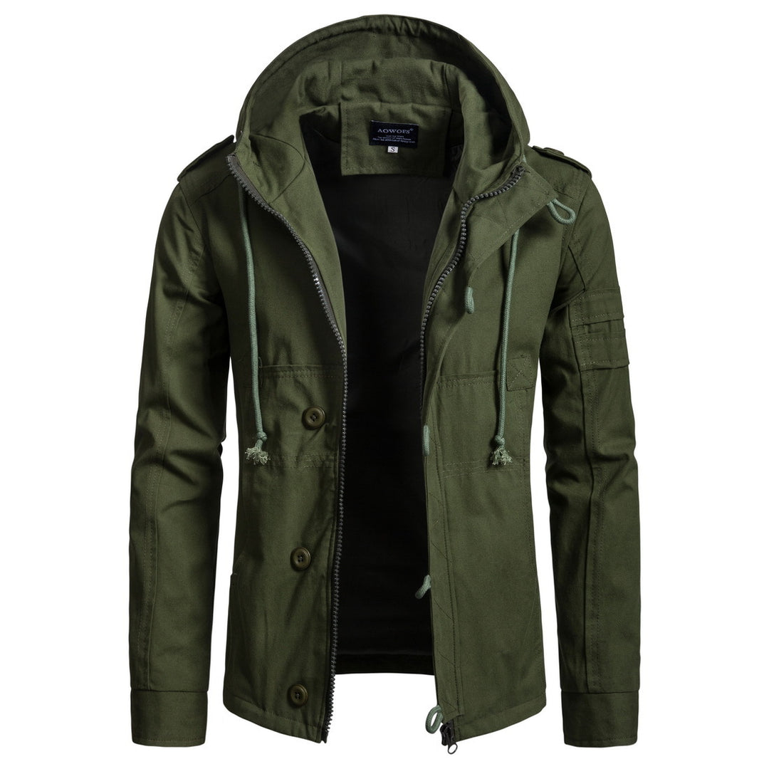 Herren funktionale Outdoor-Jacke mit hohem Kragen und praktischen Taschen Echoarchiv