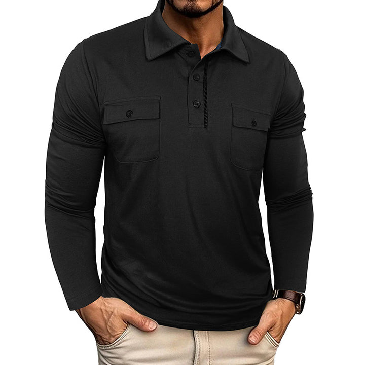 Herren Poloshirt mit modischen Taschen Echoarchiv