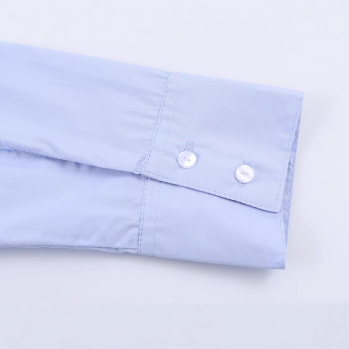 Damen Hemdbluse mit Smock‑Raffung und klassischem Kragen Echoarchiv