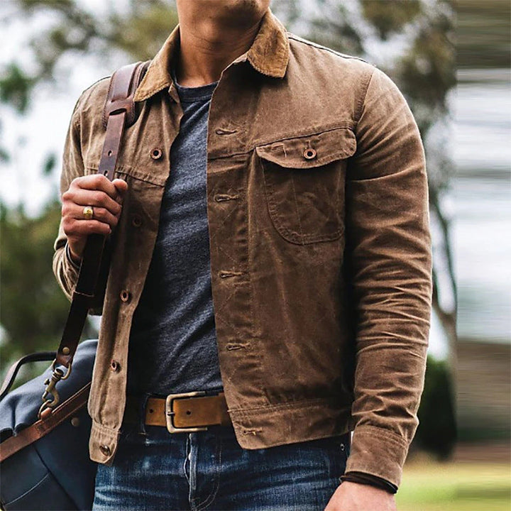 Herren leichte Utility-Jacke im Vintage-Stil mit praktischen Taschen Echoarchiv