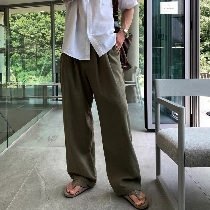 Herren Elegante und bequeme Leinenhose Echo Archiv