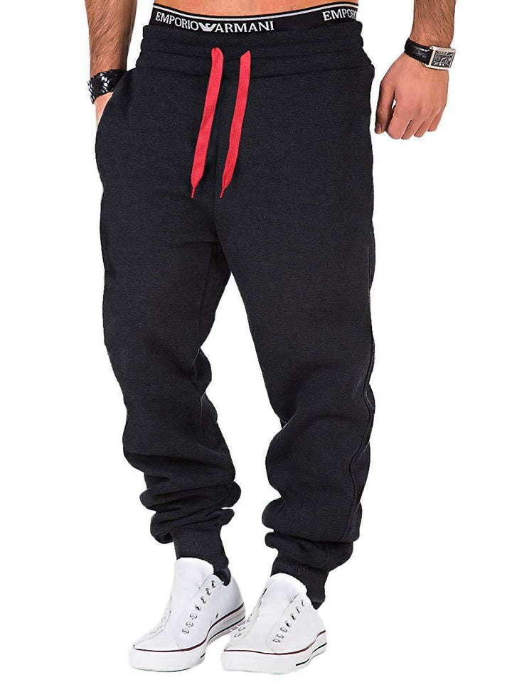 Herren lässige Jogginghose mit elastischem Bund und Kontrastkordelzug Echoarchiv