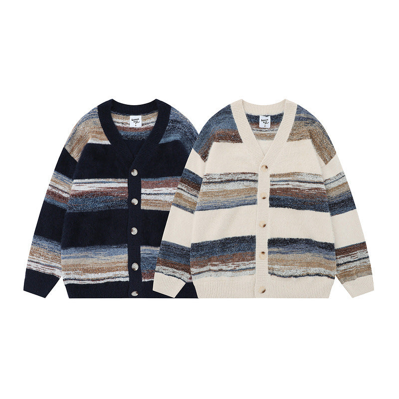 Damen Modische Strickjacke mit V-Ausschnitt Echoarchiv