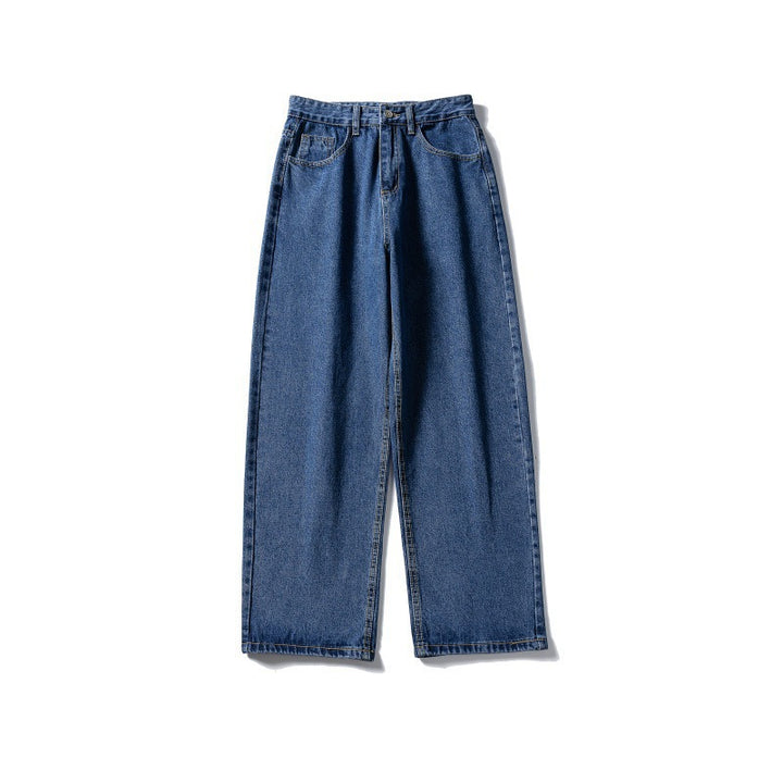 Damen hochtaillierte weite Jeans aus robustem Denim mit geradem Bein Echo Archiv