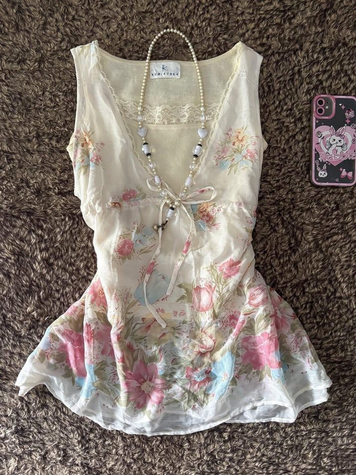 Damen Verspieltes Blumentop Echo Archiv