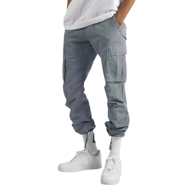 Herren Cargo-Hose mit multifunktionalen Taschen und elastischem Bund Echoarchiv