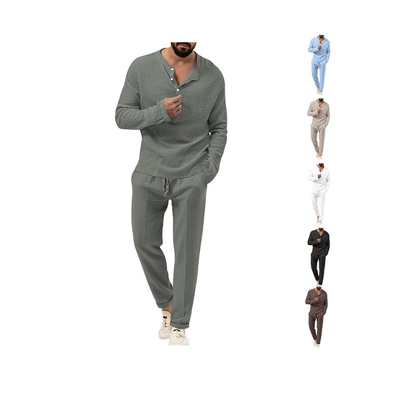 Herren Loungewear-Set mit atmungsaktivem Oberteil und bequemen Jogginghosen Echoarchiv