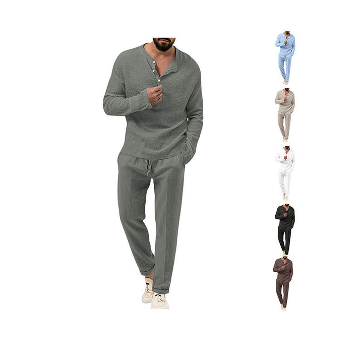 Herren Loungewear-Set mit atmungsaktivem Oberteil und bequemen Jogginghosen Echoarchiv