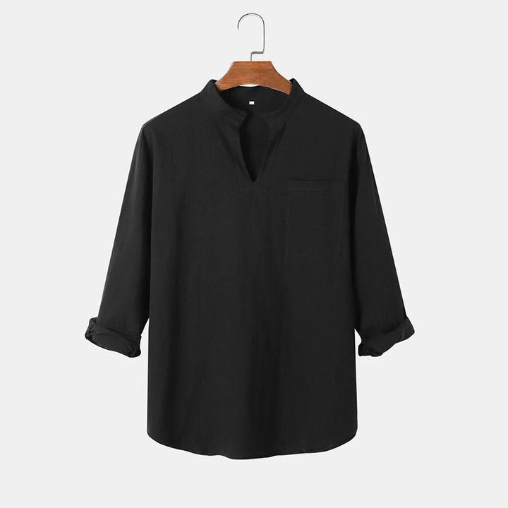 Herren elegantes und lässiges Langarmhemd Echoarchiv