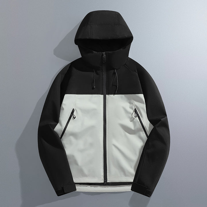 Herren wetterfeste Outdoorjacke mit verstellbarem Kapuze Echoarchiv