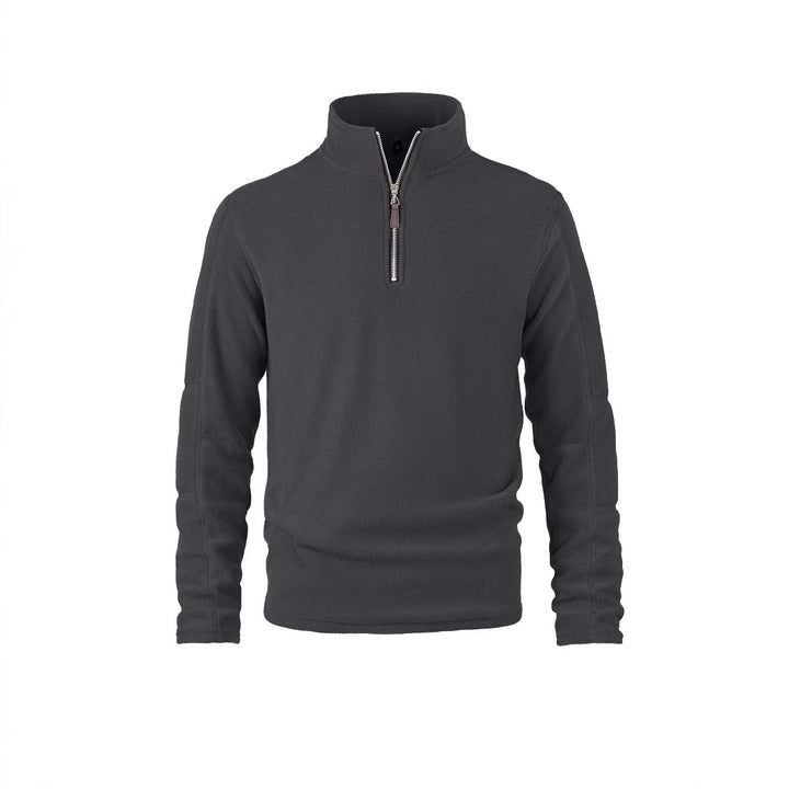 Herren Fleece-Pullover mit halblangem Reißverschluss und elastischen Bündchen Echoarchiv