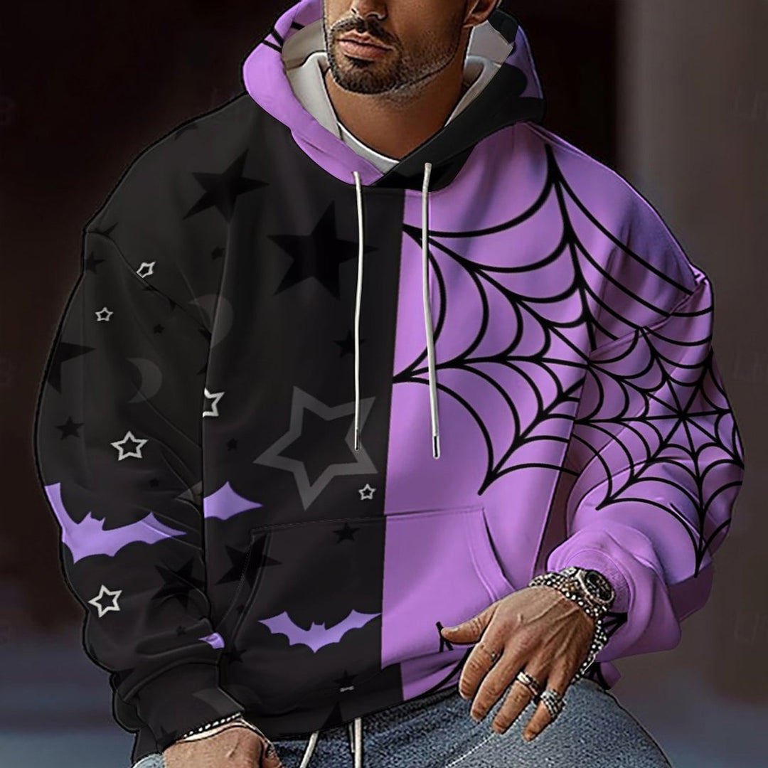 Herren Kapuzensweater mit kreativen Halloween-Motiv und lockerer Passform Echoarchiv