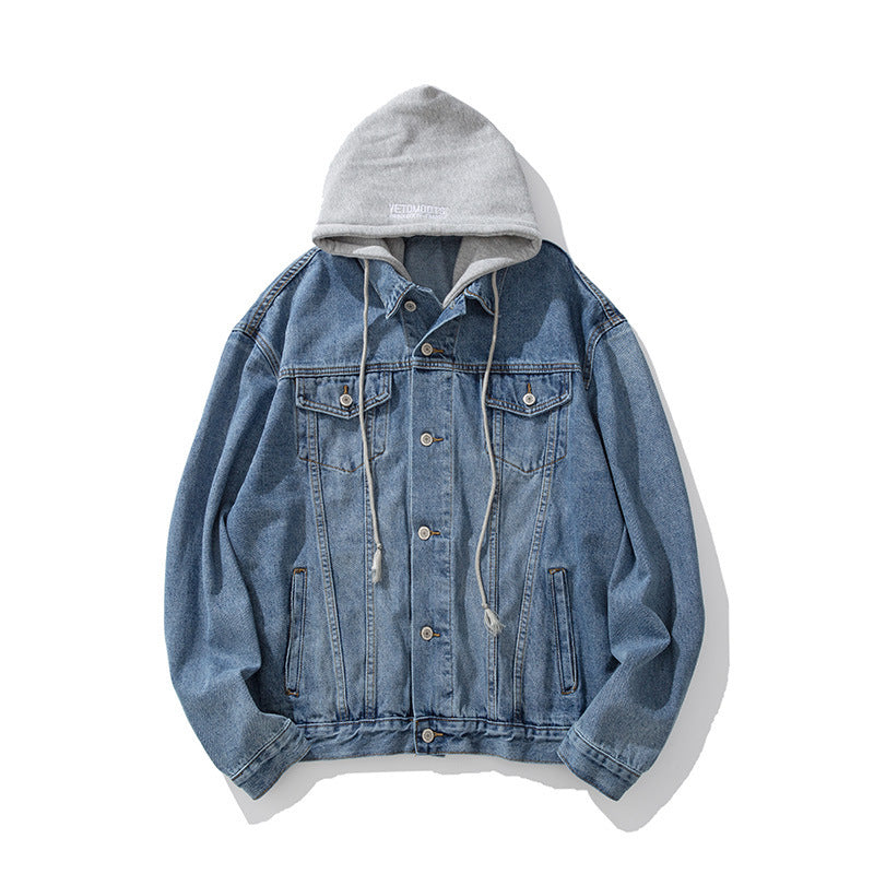 Herren Denimjacke mit integrierter Kapuze Echoarchiv 1788342630