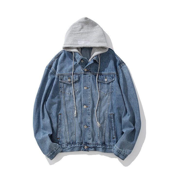 Herren Denimjacke mit integrierter Kapuze Echoarchiv 1788342630