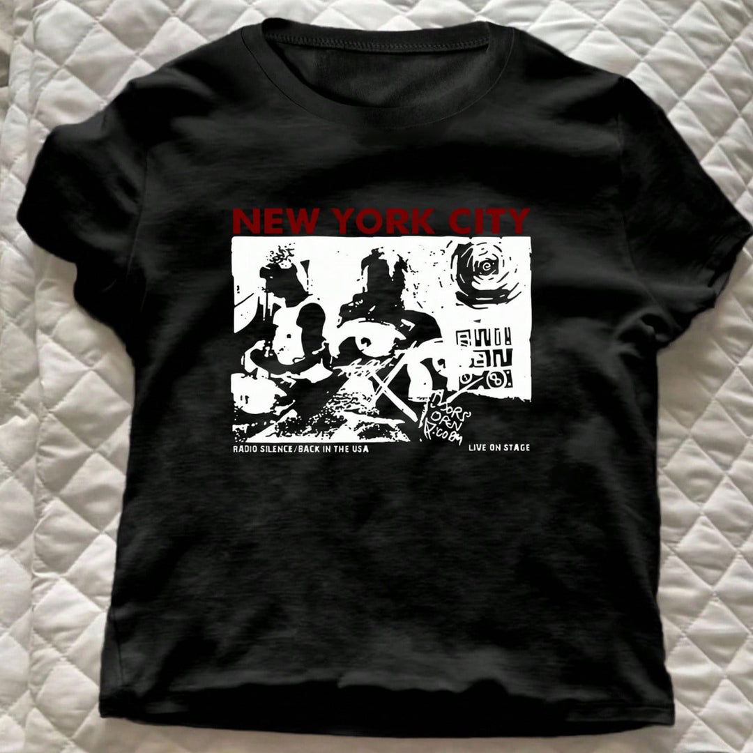 Damen Grafik T-Shirt mit kreativem New York City Motiv Echo Archiv