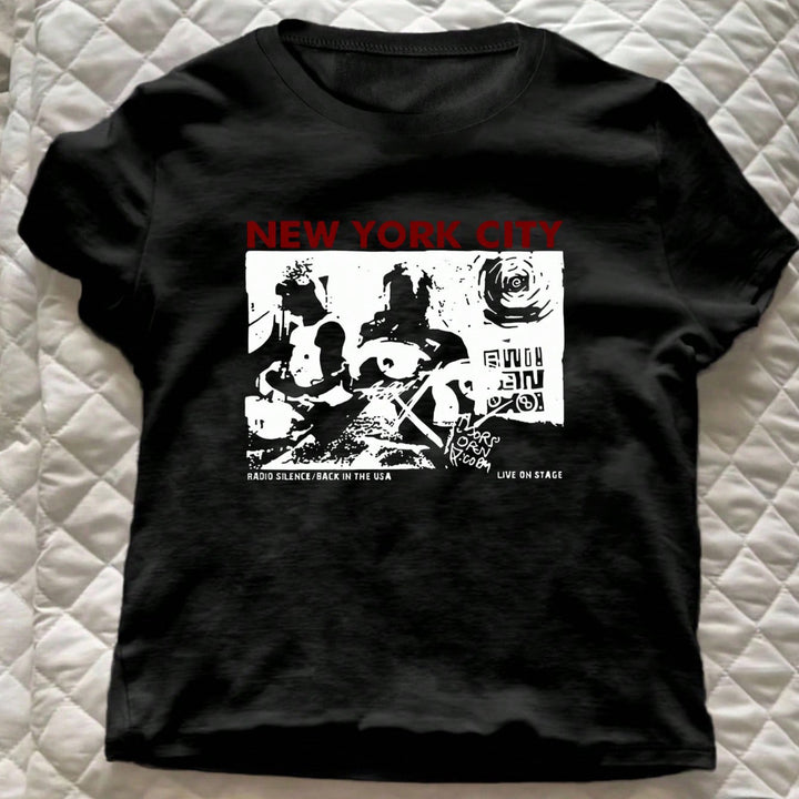 Damen Grafik T-Shirt mit kreativem New York City Motiv Echo Archiv