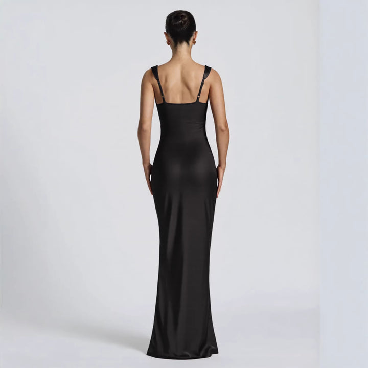 Damen Elegantes Satin-Maxi-Kleid mit figurschmeichelndem Design Echo Archiv