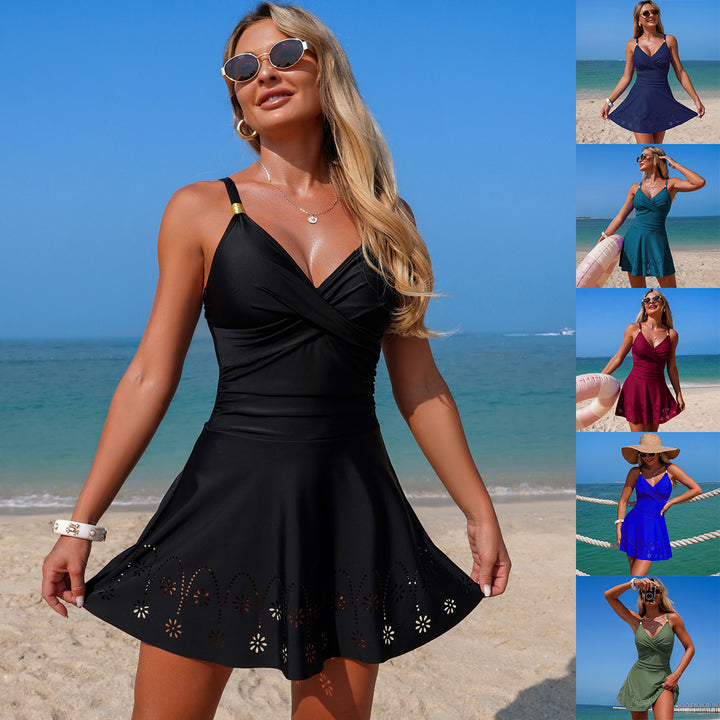 Damen Schwimmdress mit floralen Cut-Outs Echo Archiv