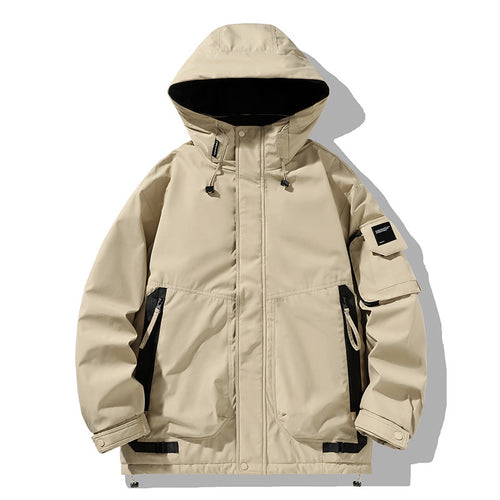 Herren Multifunktionale wetterfeste Parka mit Kapuze Echoarchiv