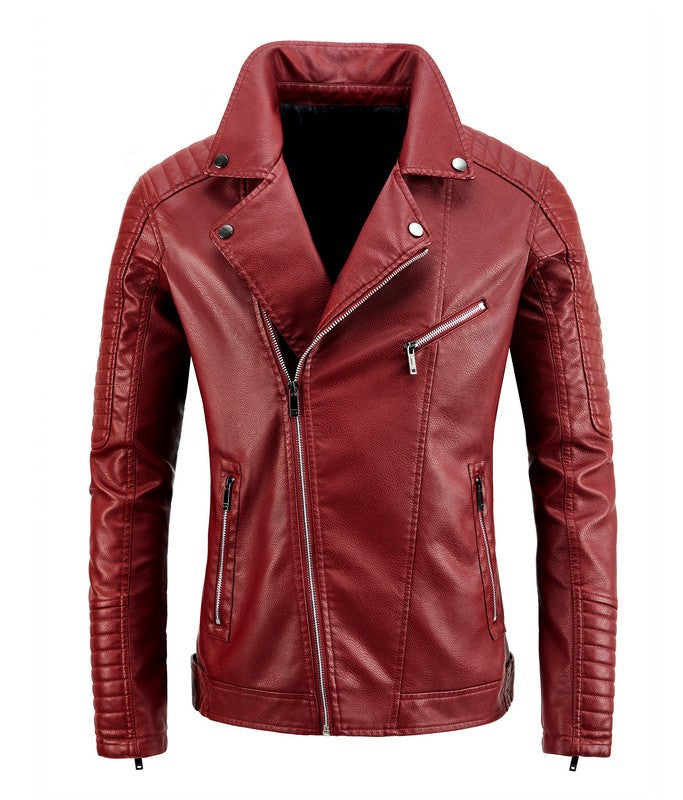 Herren stilvolle Bikerjacke aus Kunstleder Echoarchiv