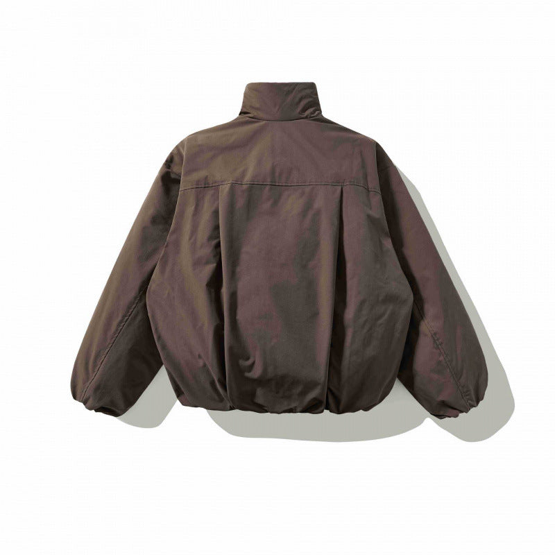 Unisex Kurz geschnittene wattierte Jacke mit Ballonärmeln und hohem Stehkragen Echo Archiv