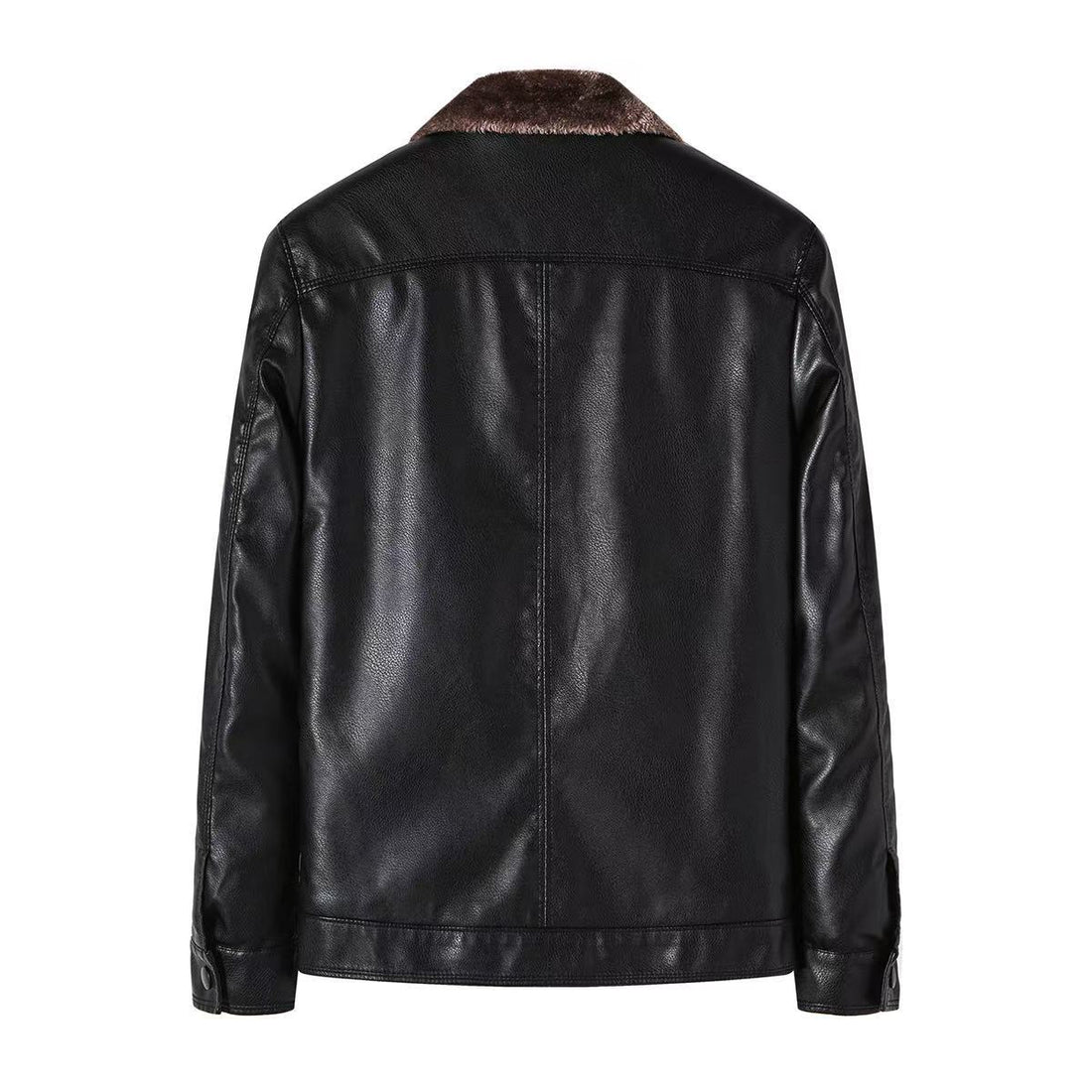 Herren Lässige Kunstlederjacke mit Fleecefutter Echo Archiv