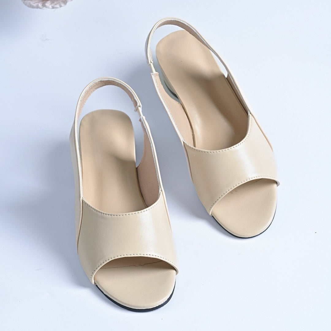 Damen Slingback-Sandalette mit Kroko-Prägung und niedrigem Blockabsatz – Sorelia