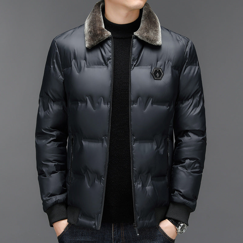 Herren Steppjacke mit abnehmbarem Kunstfellkragen Echo Archiv