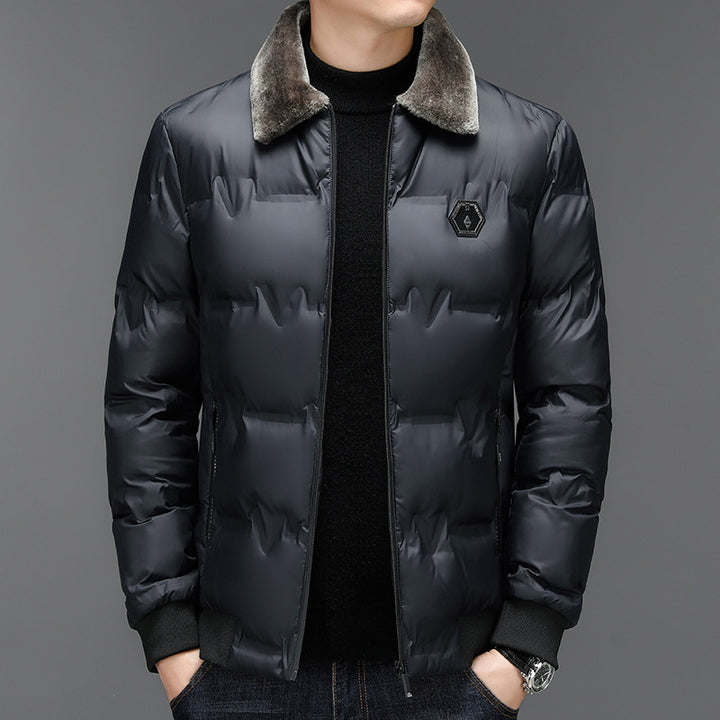 Herren Steppjacke mit abnehmbarem Kunstfellkragen Echo Archiv