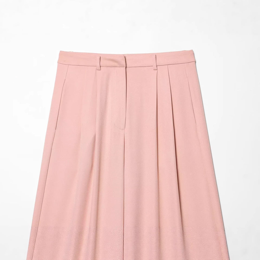 Damen Hochtaillierte Palazzo-Hose mit weitem Bein und Leistentaschen Echo Archiv