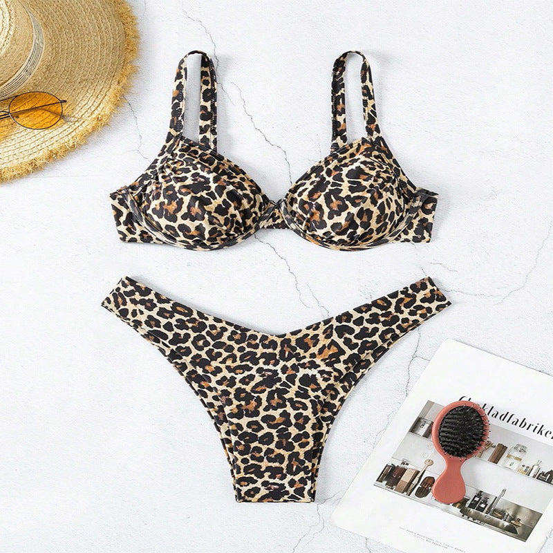 Damen Push-Up Bikini mit tierischem Muster Echo Archiv