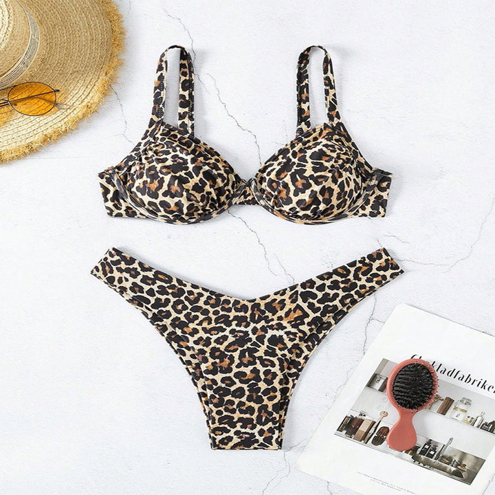 Damen Push-Up Bikini mit tierischem Muster Echo Archiv