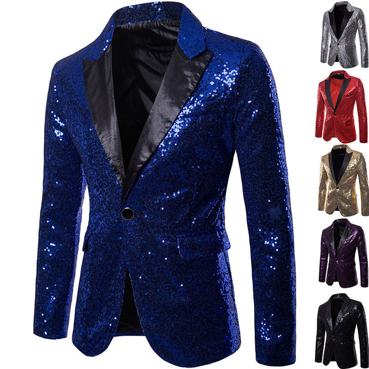 Herren glamouröser Pailletten Blazer Echoarchiv
