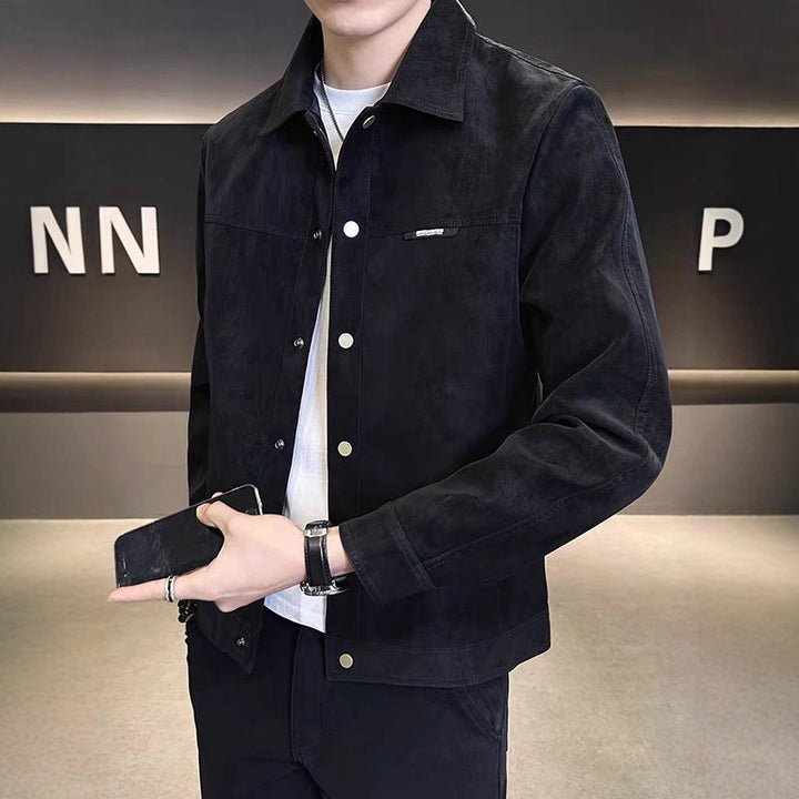 Herren Modische Kunstlederjacke Echoarchiv