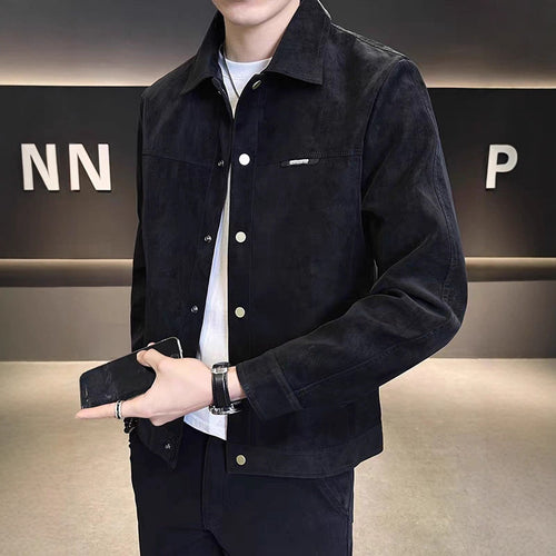 Herren Modische Kunstlederjacke Echoarchiv