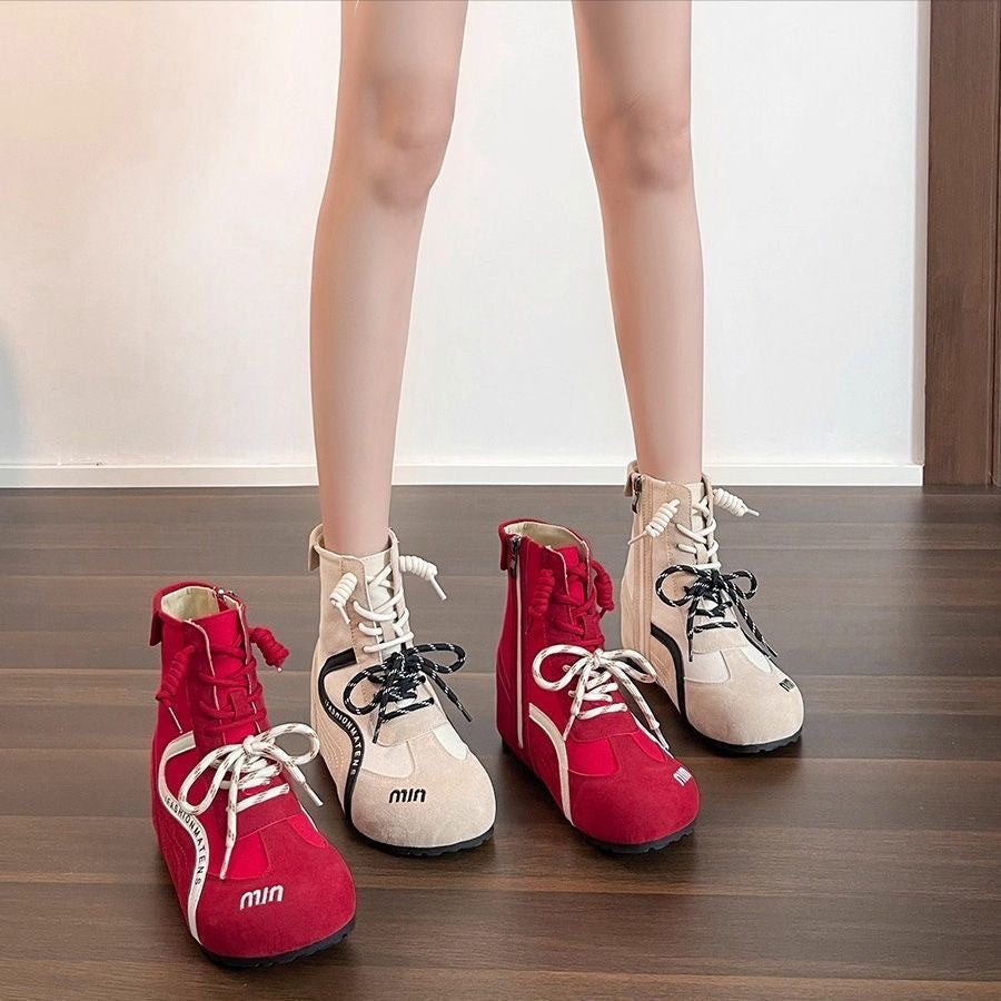 Damen High-Top Sneakers mit innovativer Schnürung und Reißverschluss Echo Archiv