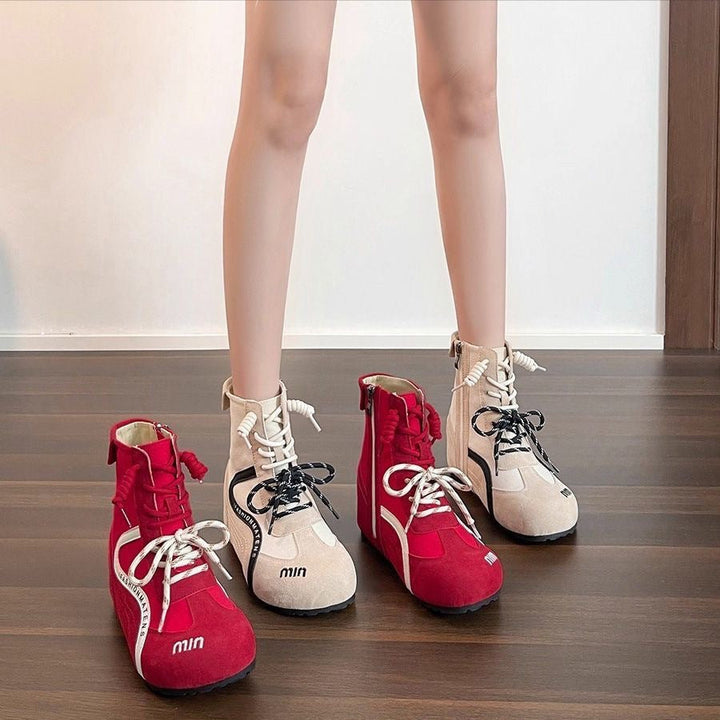 Damen High-Top Sneakers mit innovativer Schnürung und Reißverschluss Echo Archiv