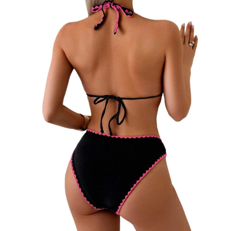 Damen Triangel-Bikini mit floralen Applikationen Echo Archiv