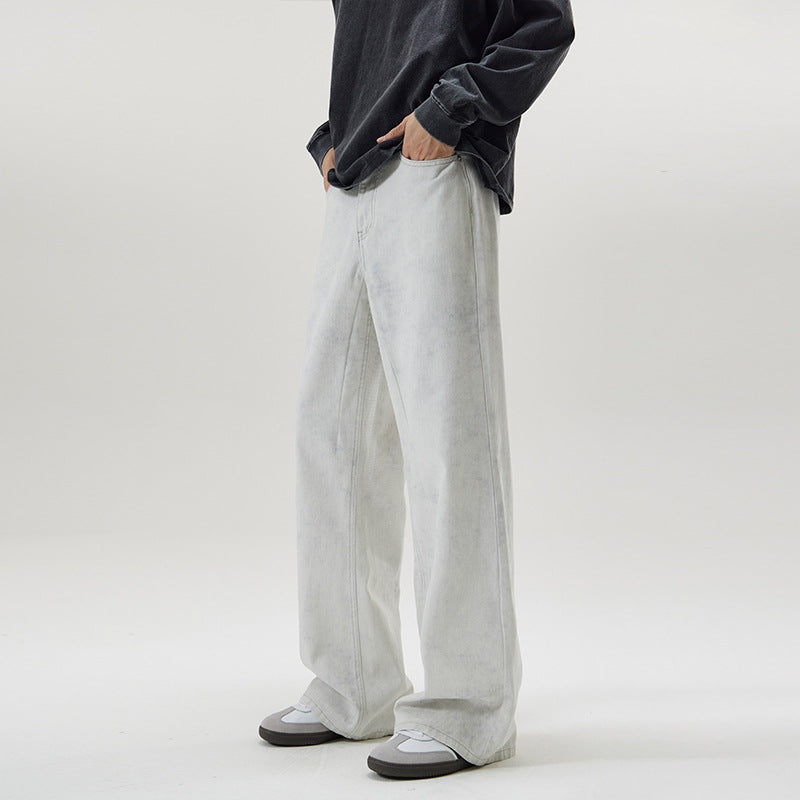 Herren Baggy-Jeans im Culotte-inspirierten Schnitt aus stonewashed Denim Echo Archiv