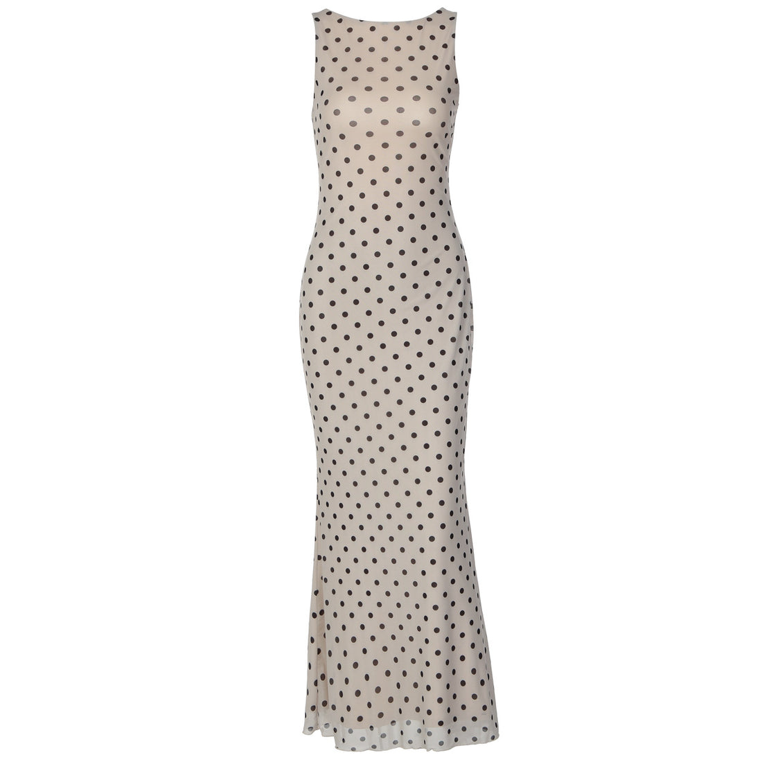 Damen Elegantes Maxikleid mit Punktdesign und figurbetontem Schnitt – Valéora