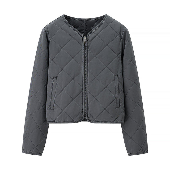 Damen Leichte gesteppte Kurzjacke mit Rundhalsausschnitt, durchgehendem Reißverschluss und dezenter Taillenlänge Echo Archiv