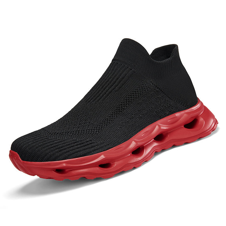 Unisex nan sockenartiger Strickslipper mit gelochter Hohlkammer-Dämpfung Echo Archiv