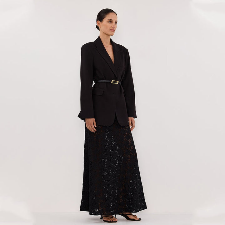 Damen Spitzenmaxirock mit elegantem tailliertem Schnitt und hochwertigem Material Echo Archiv